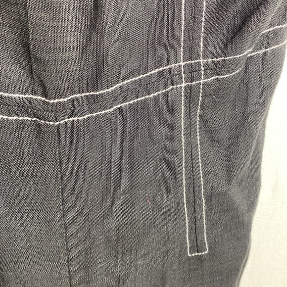 Zara black short jumpsuit romper with topstitching & lace design size XS, NWT - Picture 12 of 14